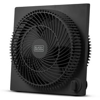 BLACK DECKER 9-In. 3-Speed Portable Frameless Tabletop Box Fan, BFB09 (Black)