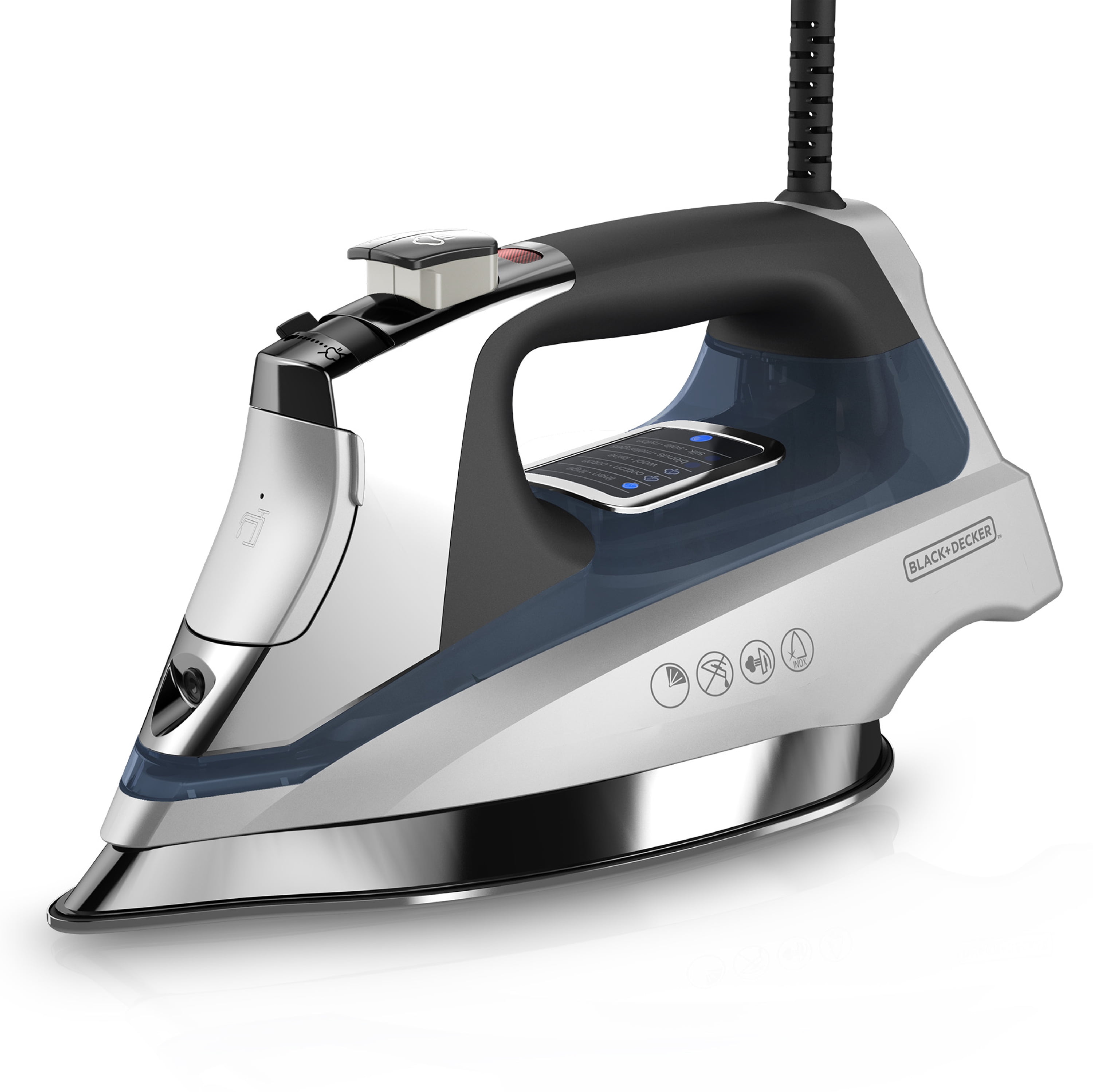 BLACK+DECKER Allure Digital Iron, Stainless Soleplate Clothing Iron D3040 