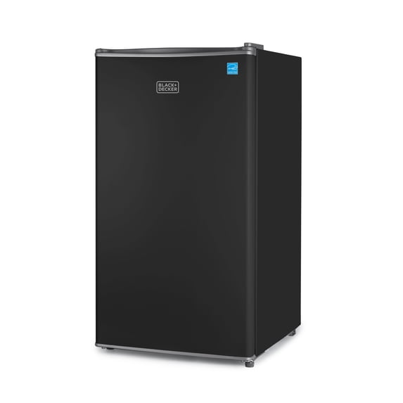 BLACK+DECKER BCRK32B Compact Refrigerator & Mini Fridge with Freezer, 3.2 cu. ft., Black