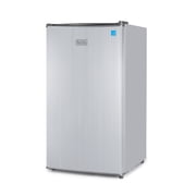BLACK+DECKER BCRK32V Compact Refrigerator Energy Star Single Door Mini Fridge with Freezer, 3.2 cu. ft., Silver