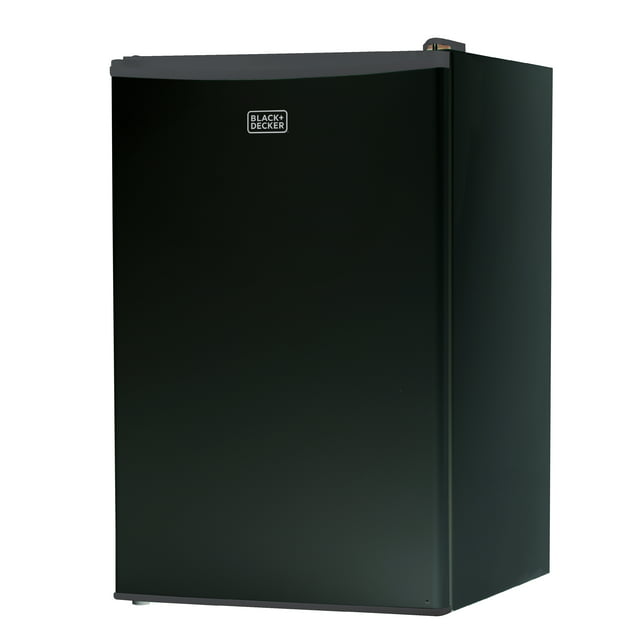BLACK+DECKER BCRK43B Compact Refrigerator Energy Star Single Door Mini Fridge with Freezer, 4.3 cu. ft., Black