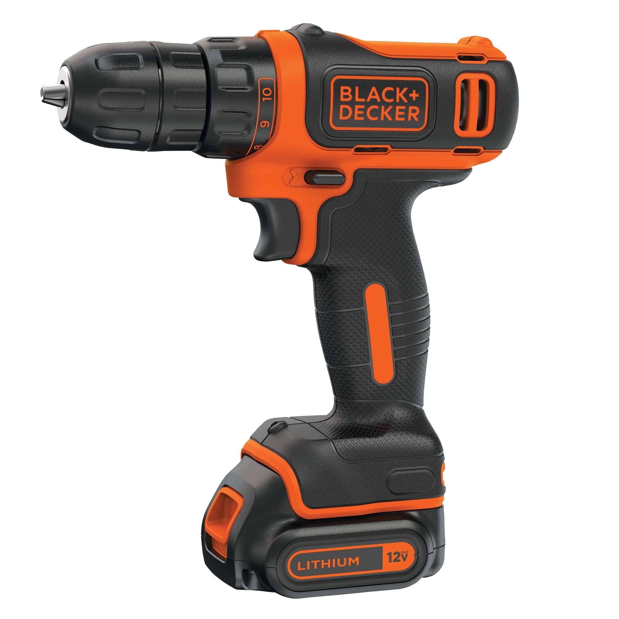 BLACK+DECKER 12V MAX* Cordless 3/8 in Drill Driver Kit (1) Lithium Ion Battery with Charger (BDCDD12C)