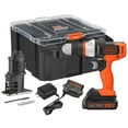 thumbnail image 1 of BLACK+DECKER BDCDMT1202KTJC1 MATRIX 20V MAX, POWERCONNECT Drill Driver, 20V 1.5Ah 300 RPM, 2 Piece, 1 of 14