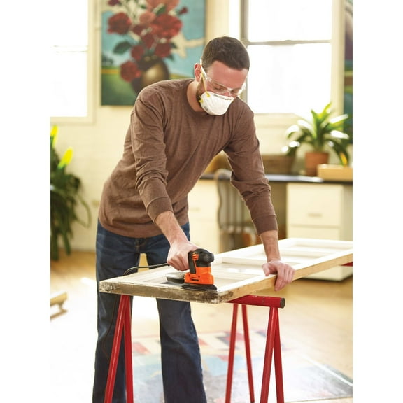 BLACK+DECKER Mouse Detail Sander BDEMS600 - 1.2 Amp Corded Electric - 1 Piece, Orange