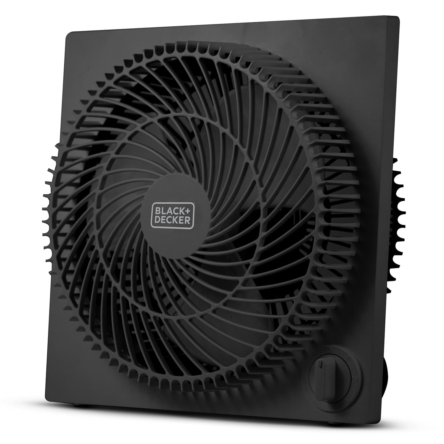 BLACK+DECKER BFB09W 9-In. 3-Speed Portable Frameless Mini Box Fan, White, BFB09B