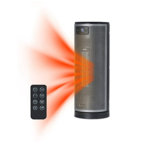 BLACK+DECKER BHTC209 18-Inch Ceramic Heater With Electronic Controls and Digital LED Display