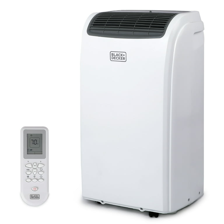 BLACK+DECKER 8,000 BTU SACC/CEC (12,500 BTU ASHRAE) Portable Air Conditioner  with Remote Control, White 