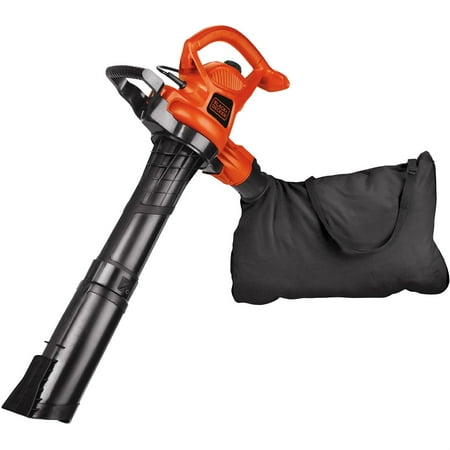 BLACK+DECKER BV5600 250 MPH at 400 CFM 12 Amps Corded Electric Leaf Blower & Vacuum, 50% Quieter