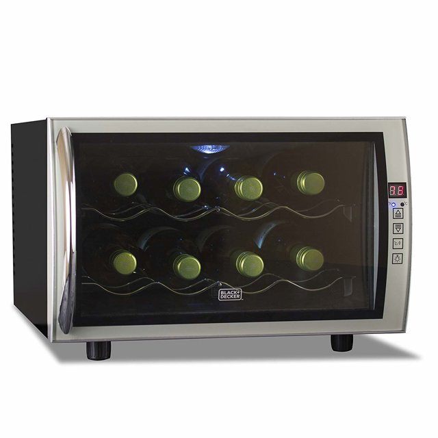 BLACK+DECKER BWT08THSB 8BottleCapacity Countertop Wine Cellar