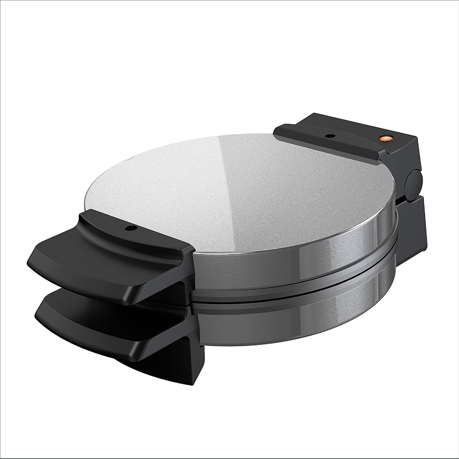 Silver Non-stick Belgian Style Waffle Maker with Cool Touch Handle