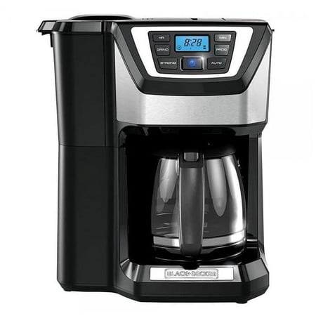 BLACK+DECKER 12-Cup Mill and Brew Coffeemaker, Black, CM5000B