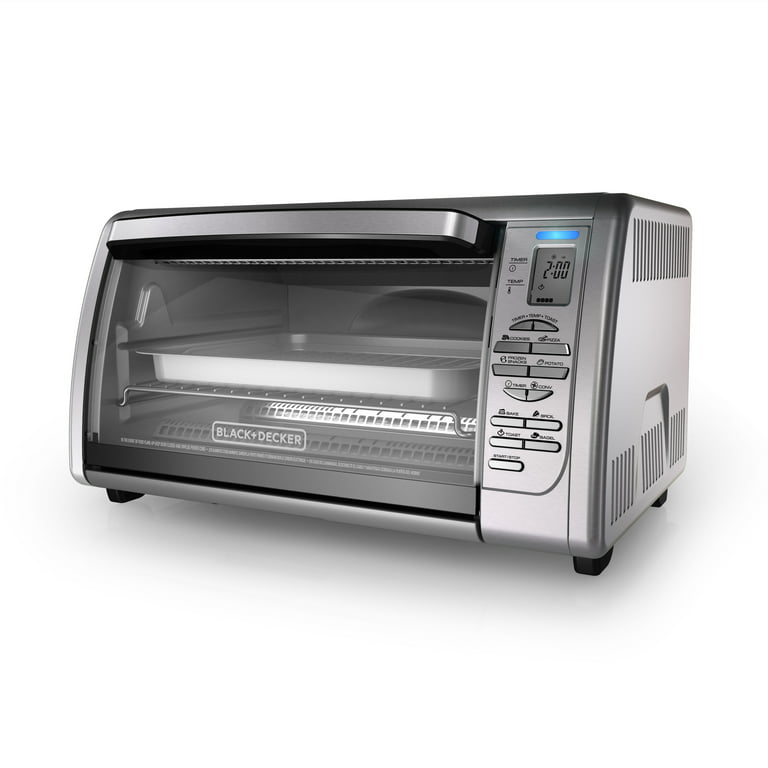 BLACK+DECKER 8-Slice Stainless Steel Convection Toaster Oven (1500-Watt) in  the Toaster Ovens department at