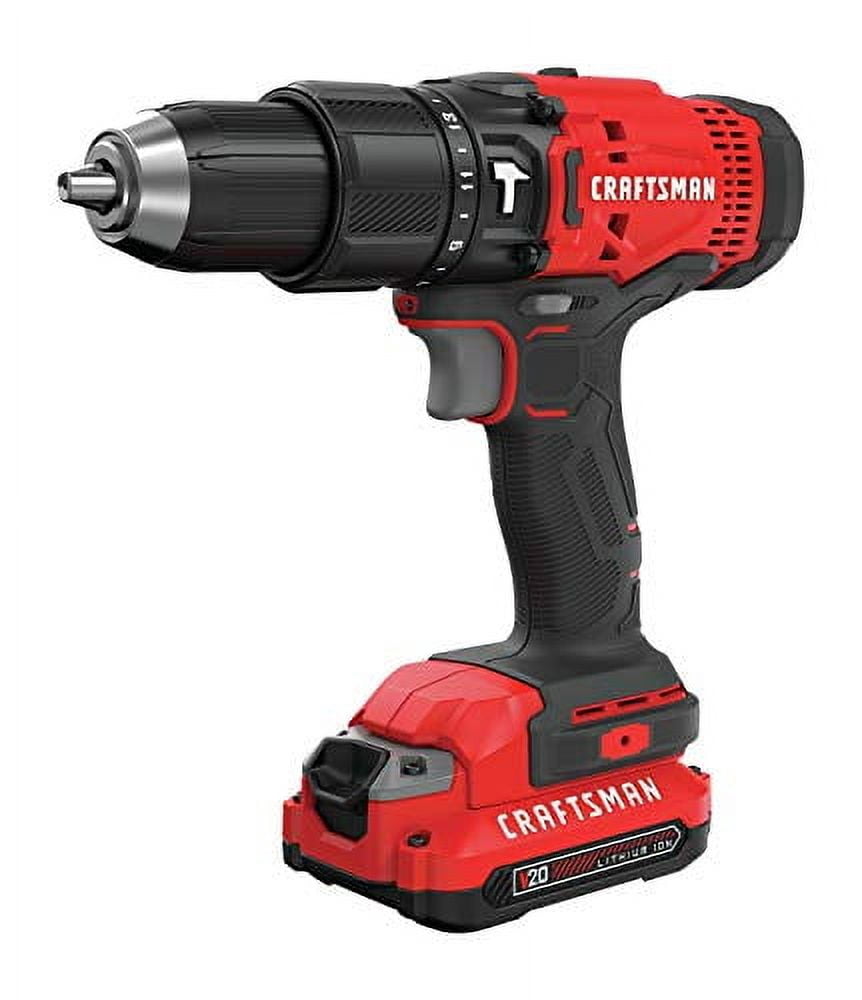 BLACK+DECKER Craftsman CMCD711 20V, "1500 rpm" Brushed Cordless Compact Hammer Drill/Driver 1/2