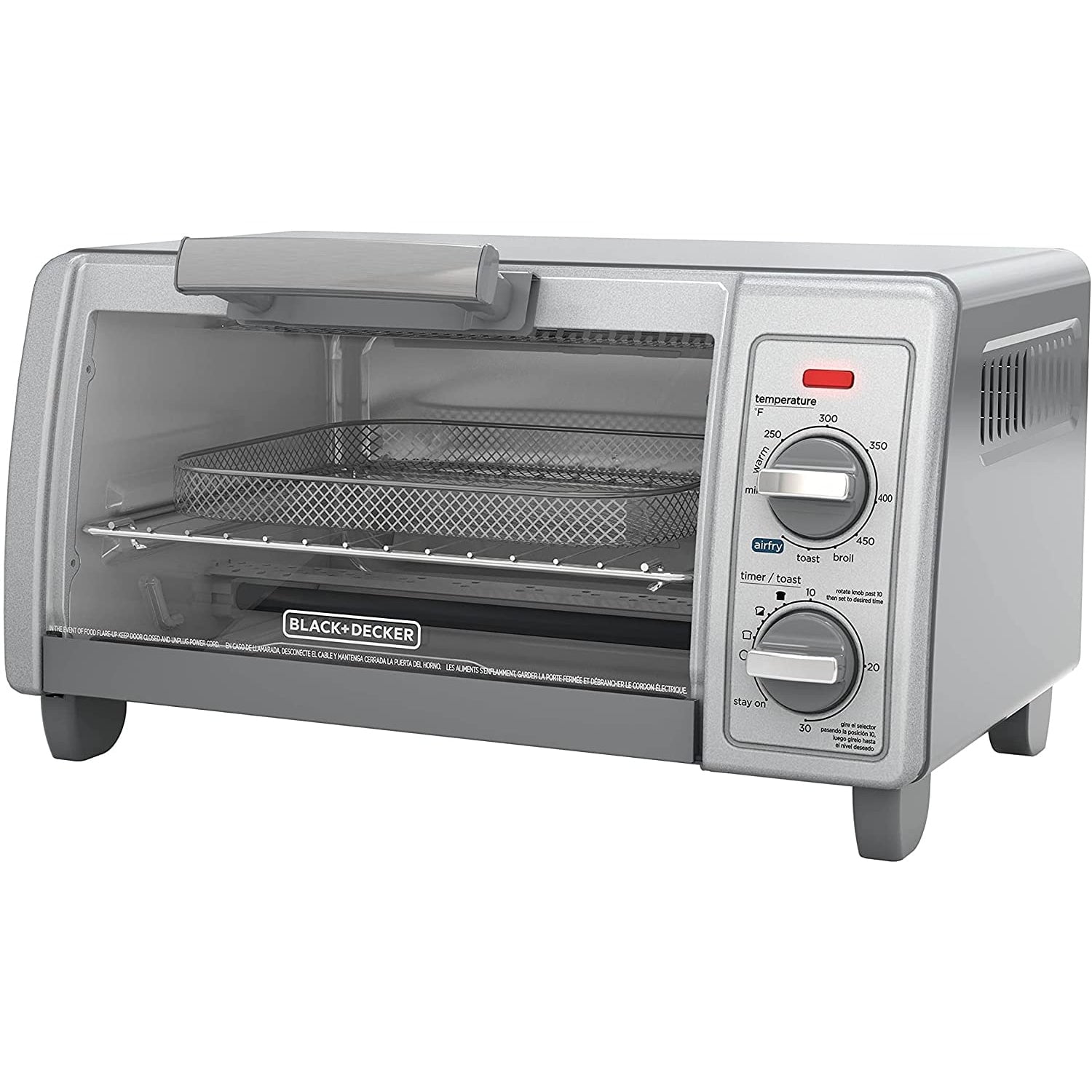 Silver Digital 4-Slice Air Fry Toaster Oven