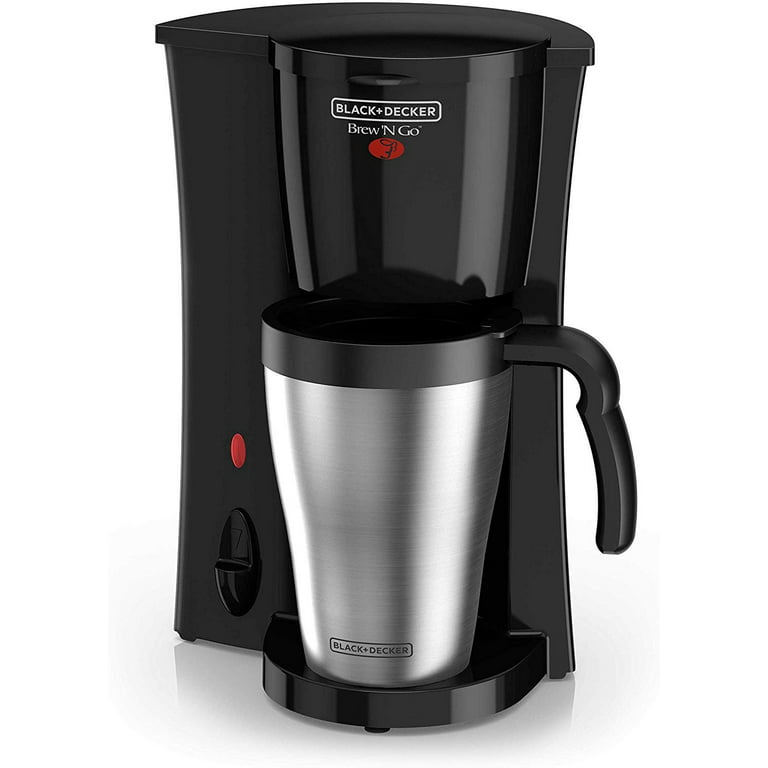 Black & Decker Brew 'n Go 2 Cups Automatic Coffee Maker Black/Stainless  Steel (DCM18S), 1 - Kroger