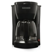 BLACK+DECKER DCM600B 5-Cup Drip Coffeemaker with Glass Carafe, Black