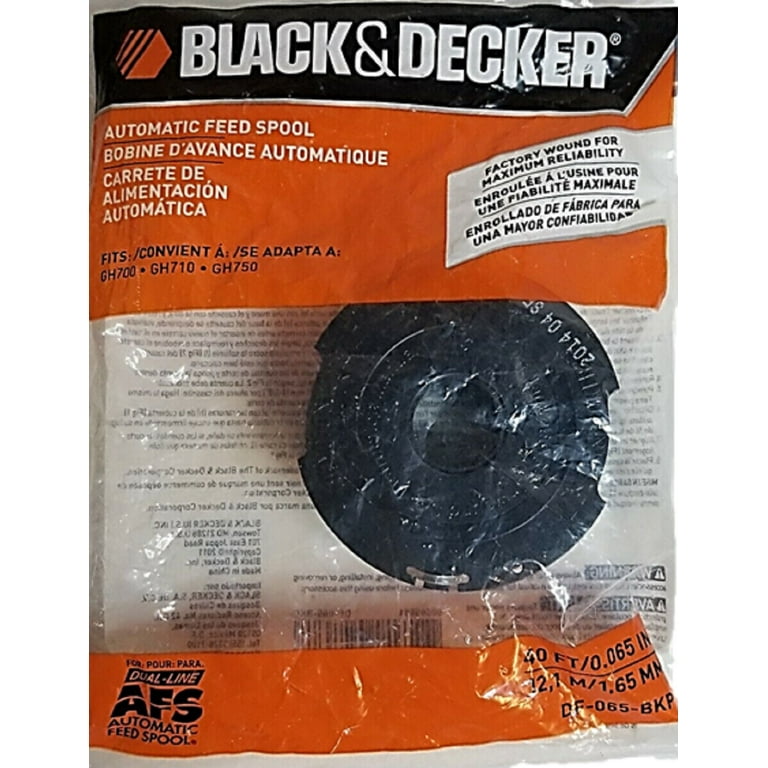 BLACK+DECKER Trimmer Line Replacement Spool, Dual Line, AFS, .065-Inch  (DF-065) : Patio, Lawn & Garden 
