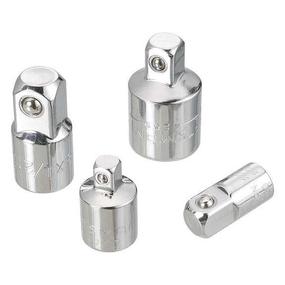 BLACK+DECKER Drive Size Adapter Set, 4-Piece Chrome Finish Socket Wrench & Set, 4 Piece