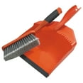 thumbnail image 1 of BLACK+DECKER Dust Pan &amp; Brush Set, Plastic, 9 1/2" Wide, 6 1/2" Handle, Orange, 1 of 2