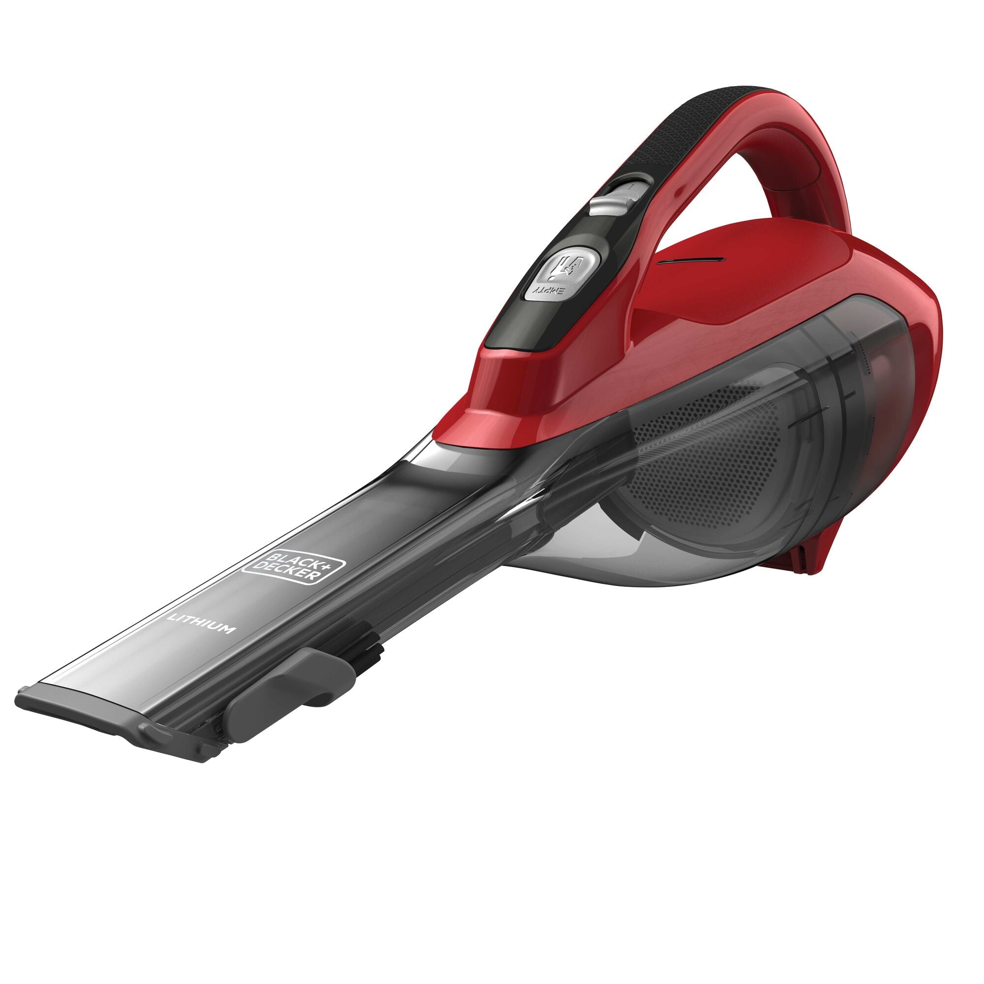 Chili Red Cordless Bagless Handheld Vacuum Cleaner with Lithium Ion Battery