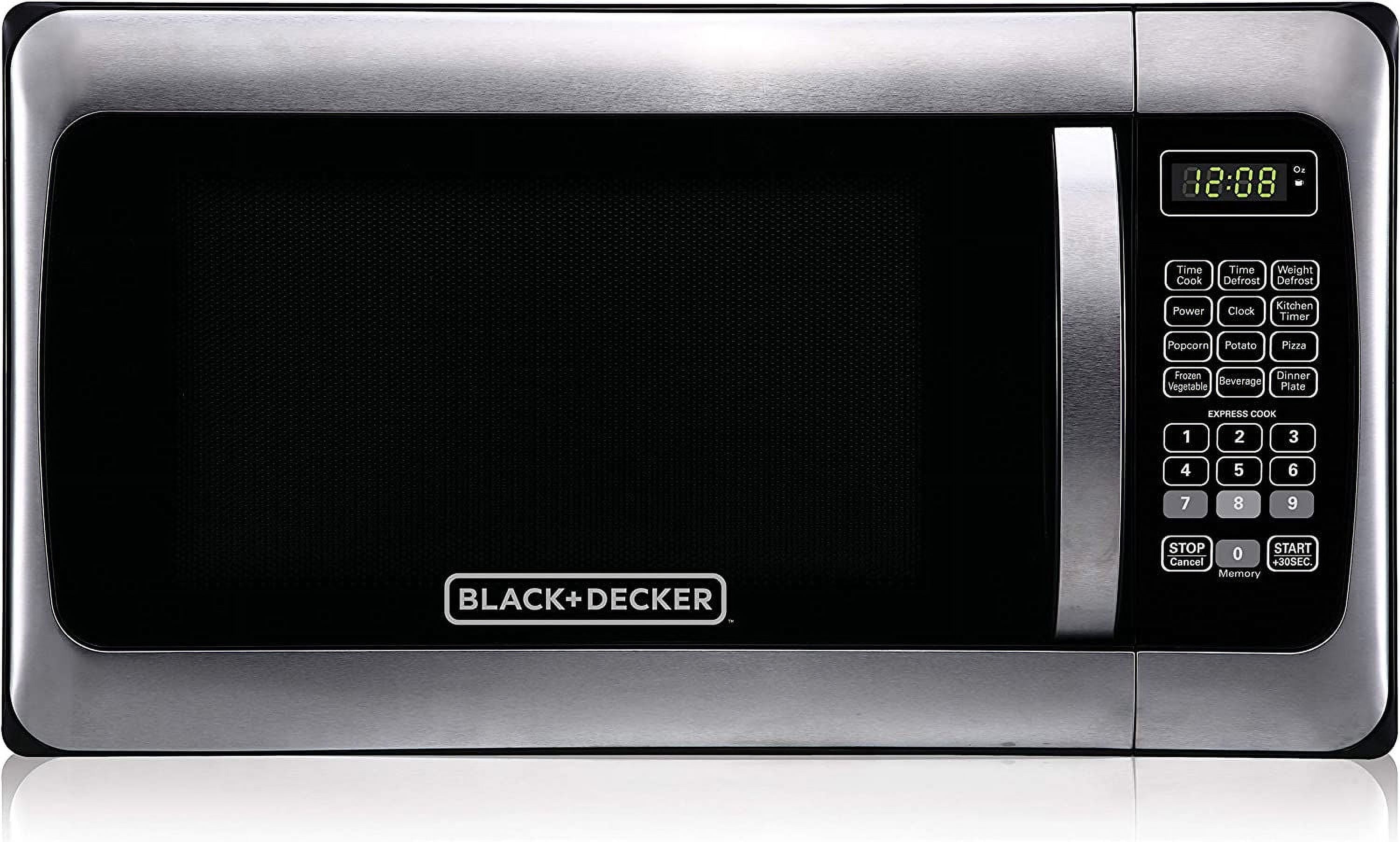 BLACK+DECKER EM031MGG-X1 1.1-Cubic Foot Microwave, Stainless Steel ...
