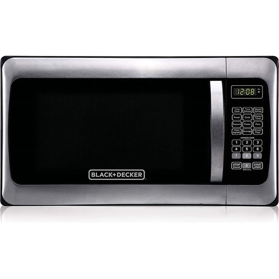 BLACK+DECKER EM031MGG-X1 1.1-Cubic Foot Microwave, Stainless Steel