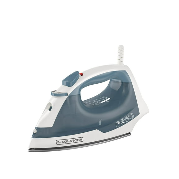 BLACK+DECKER Easy Steam Compact Iron for Clothes, Automatic Shutoff, Nonstick Plate, Light Weight, 1200 Watts