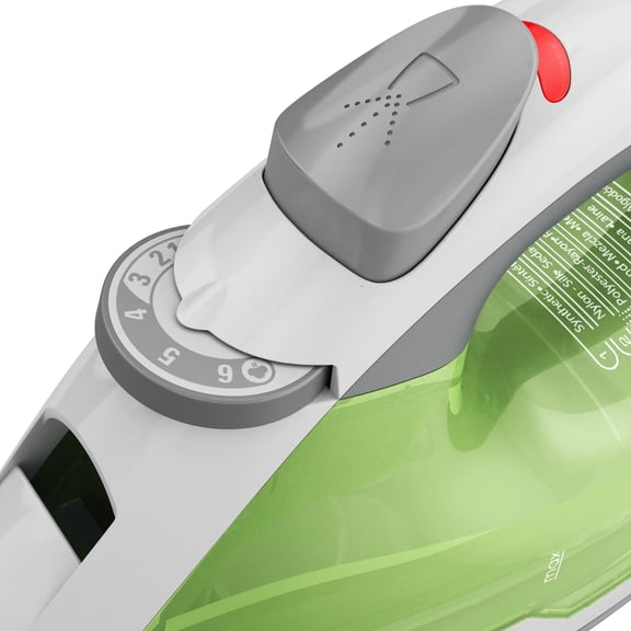 Pre-Owned BLACK+DECKER Easy Steam Iron for Clothes, Smart Steam, 1200W, TrueGlide Nonstick Soleplate, Auto Shut-Off, Anti-Drip, Green & White