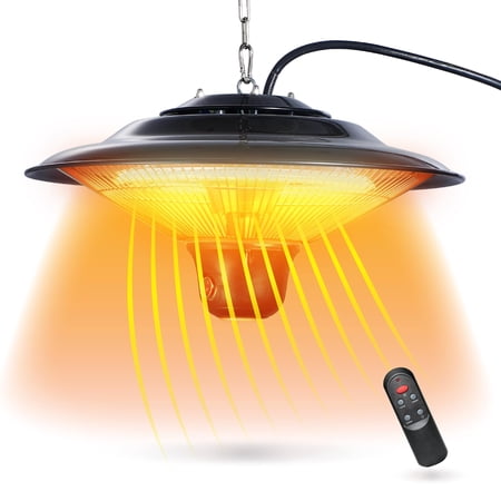 BLACK+DECKER Electric Patio Heater for Ceiling, Heater for Outside with Remote Control