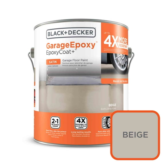BLACK+DECKER Epoxy Garage Floor Paint in Beige - Satin (1 Gallon)
