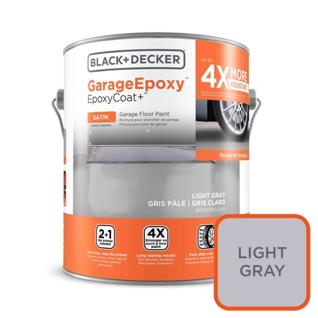 BLACK+DECKER Epoxy Garage Floor Paint in Light Gray - Satin (1 Gallon)