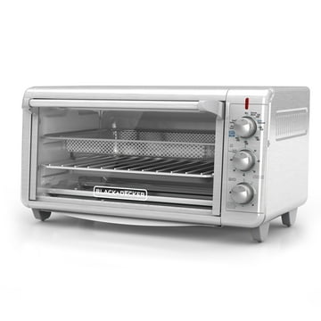 BLACK+DECKER Extra Wide Crisp ‘N Bake Air Fry Toaster Oven, Silver, TO3265XSSD