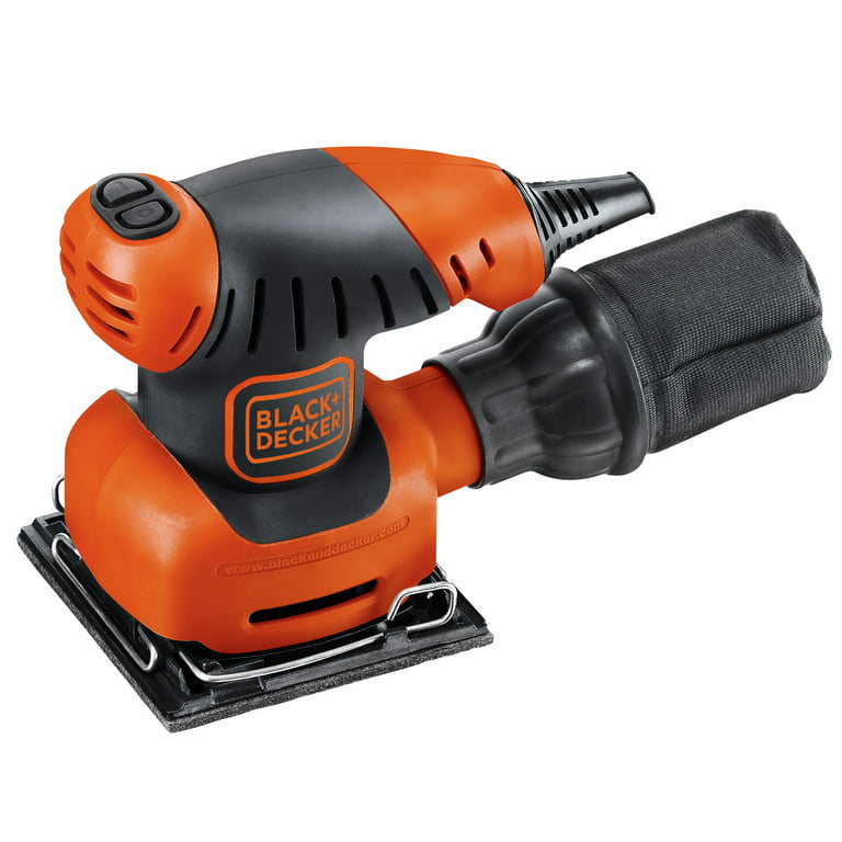 BLACK+DECKER BDEQS300 1/4 Sheet Orbital Sander with Paddle Switch Actuati  with BLACK+DECKER 74-606 1/4-Inch Assorted Sheet Paper 6-Pack