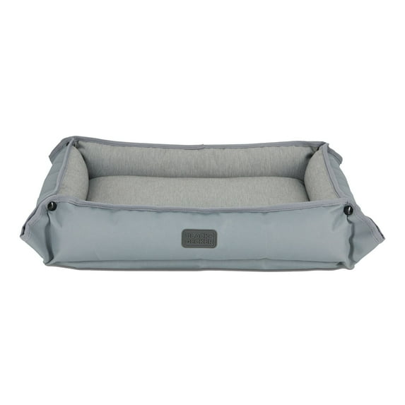BLACK+DECKER Four Way Pet Bed for Medium Dogs, Grey (1005BMGR)