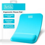 BLACK+DECKER Gaming Mousepad Wrist Support, Ergonomic Mouse Pad Wrist Rest, Gel Mousepad Wrist Relief, Non-Slip, Base Aesthetic Mousepad for Gaming, Home, Office