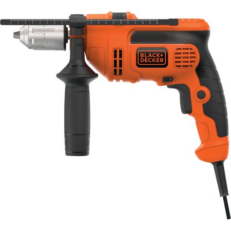 BLACK+DECKER Hammer Drill DR670 - 6.0 Amp, 1/2-Inch, Keyless Chuck, Side Handle - Black