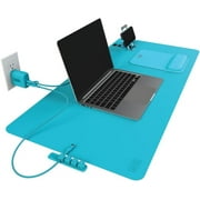 BLACK+DECKER Home Office Kit, 7 PCS Set, Desk Pad, 2-Port PD Charger, Ergonomic Mouse Pad, Phone Stand, Combo Cables, Cable Organizer, Workspace Accessories Perfect for Work-from-Home (Loch Ness)