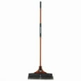 thumbnail image 1 of Indoor/Outdoor Push Broom, 18"W x 54"H, Steel Handle, Orange/Black, 1 of 2