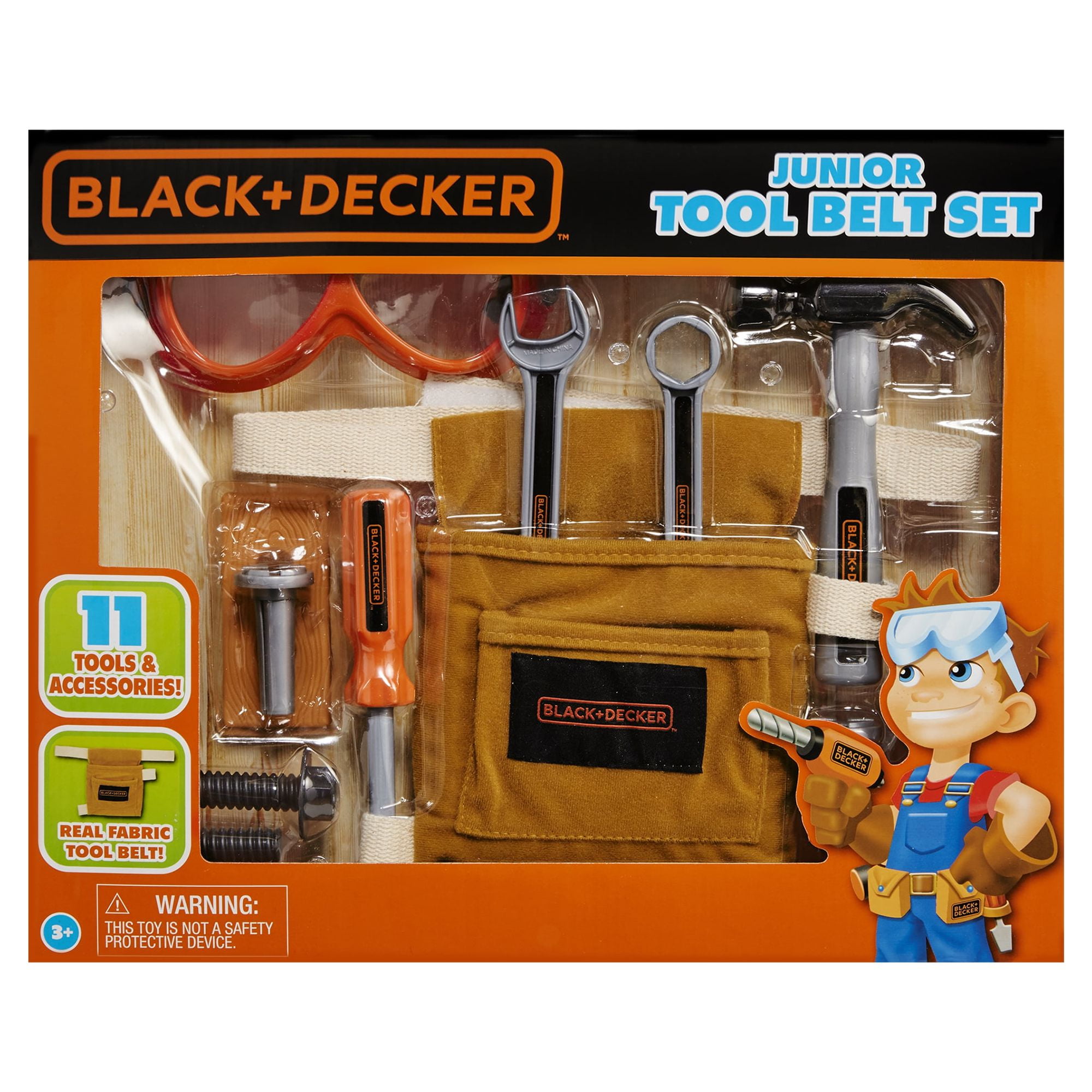 BLACK+DECKER Kids Tool Set Pretend Play Trunk with Tool Box, Construction  Vest & Hard Hat – 22 Piece Set [ Exclusive] - Yahoo Shopping