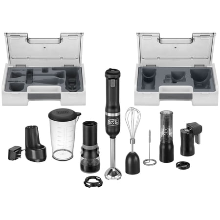 BLACK+DECKER Kitchen Wand Cordless 6 in 1 Immersion Blender & Kitchen Multi-tool, Black (BCKM1016KS10)