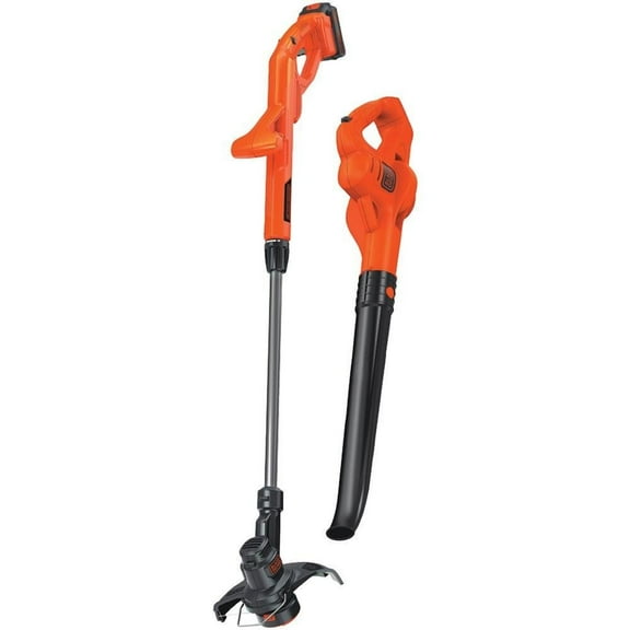BLACK+DECKER LCC221 20V MAX Lithium String Trimmer/Edger Plus Sweeper Combo Kit, 10"