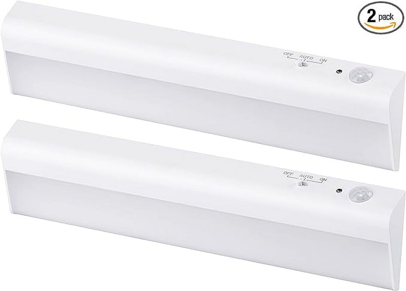 White Battery Operated 9'' LED Under Cabinet Light Bar Kit