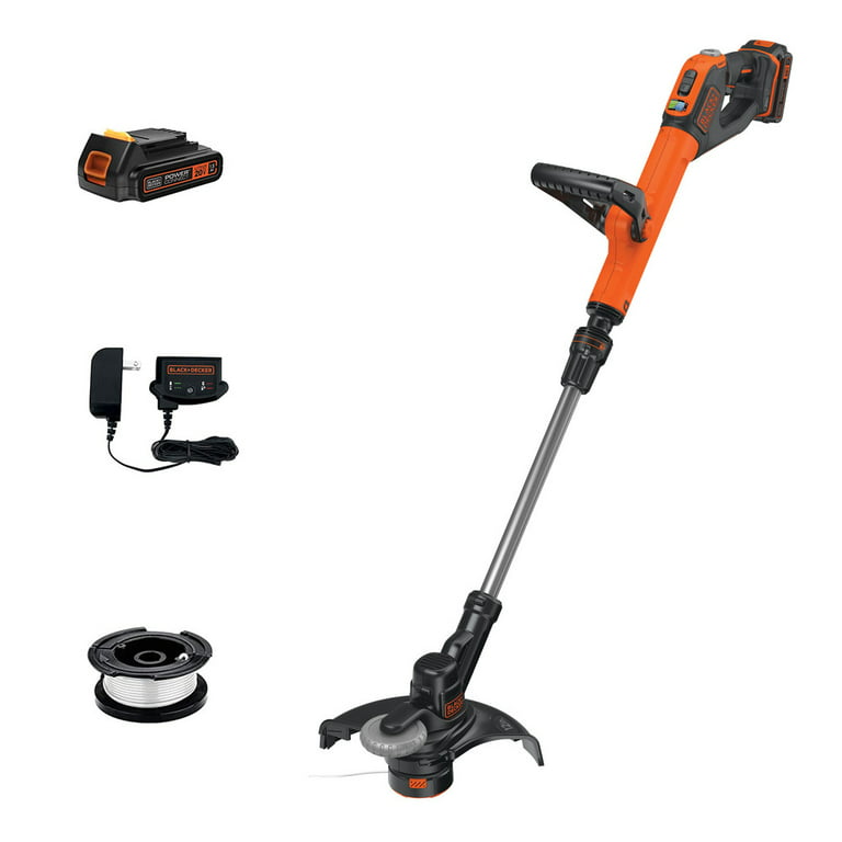  BLACK+DECKER LSTE525 20V MAX Lithium Easy Feed String Trimmer/Edger  with 2 batteries and hedge trimmer : Patio, Lawn & Garden