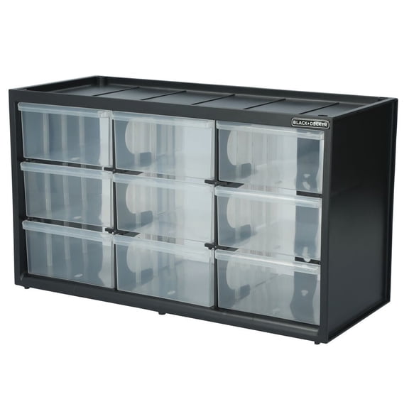 BLACK+DECKER Large 9 Drawer Bin System Black (BDST40709BK)