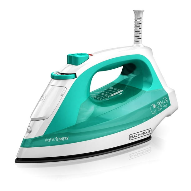 BLACK+DECKER Light 'N Easy Compact Steam Iron, Turquoise, IR1010