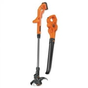 BLACK+DECKER Lithium-Ion Cordless String Trimmer & Leaf Blower Combo Kit, Lightweight & Quiet, LCC221