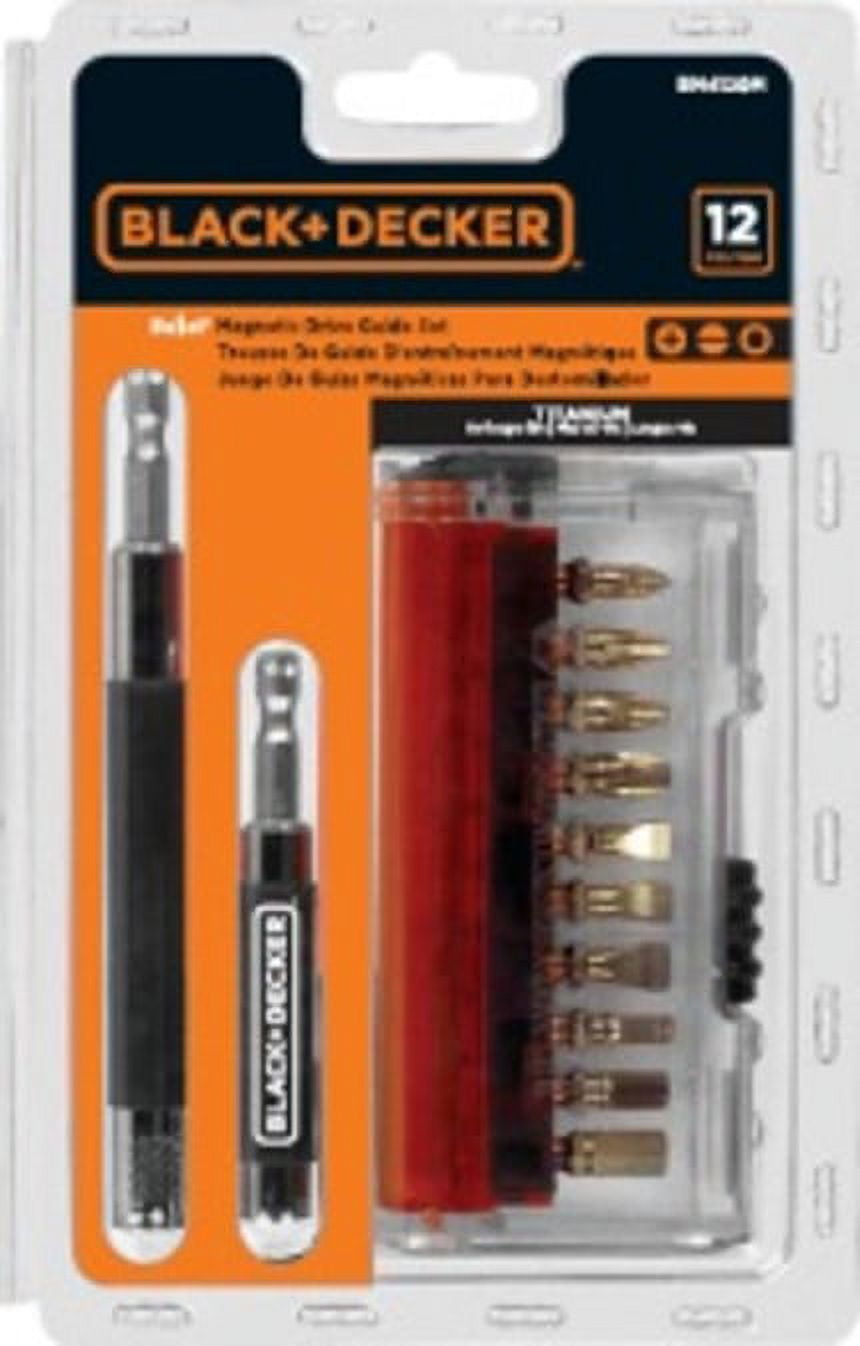 BLACK DECKER Magnetic Drive Guide 12 Piece Screwdriving Set B4120M