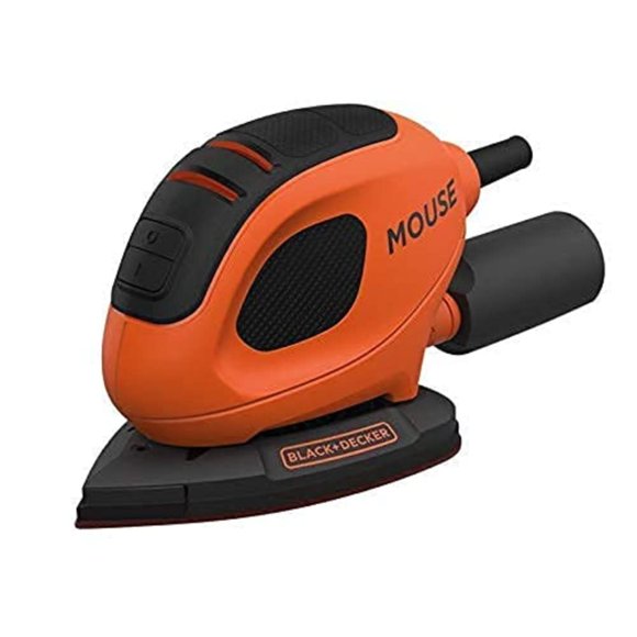 BLACK+DECKER Mouse Detail Sander with 2m cable, includes 6 Sanding Sheets, 55W, 240V, BEW230-GB