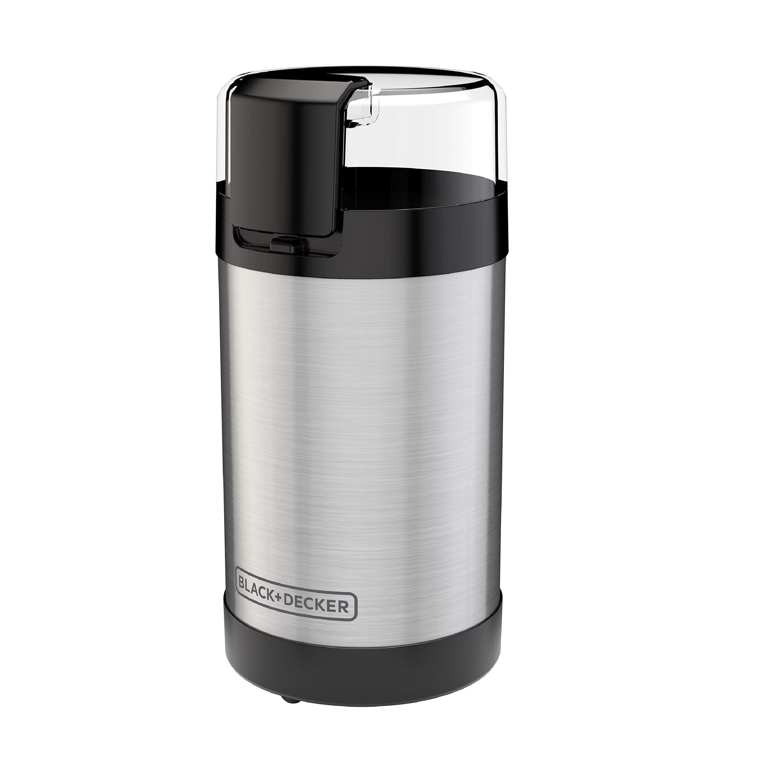 Black and Silver Stainless Steel Electric Coffee Grinder
