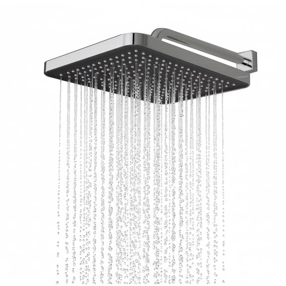 BLACK+DECKER Oversized Rainfall Shower Head, Chrome